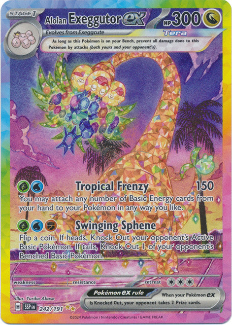 SV Surging Sparks 242/191 Alolan Exeggutor ex